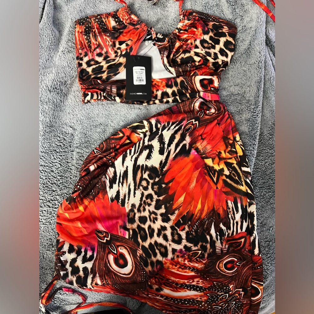 Sexy animal print dress